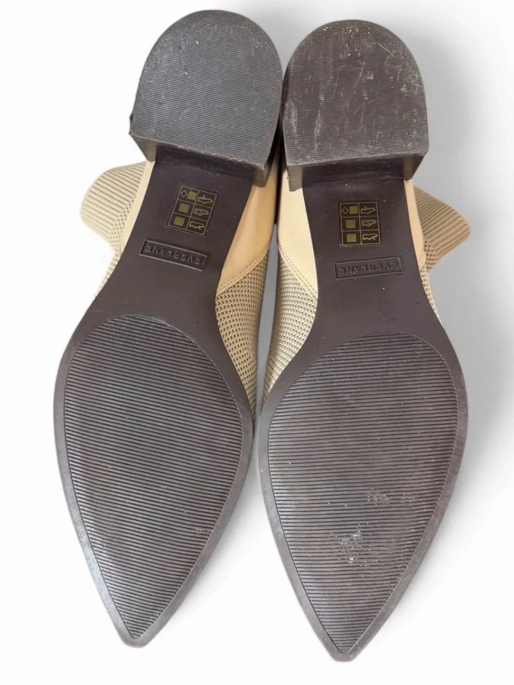 Everlane ReKnit Boss Pointed Toe Ankle Boot Sand/Beige Size 9.5